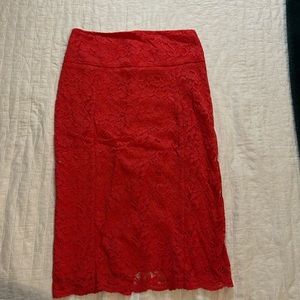 Lace pencil skirt